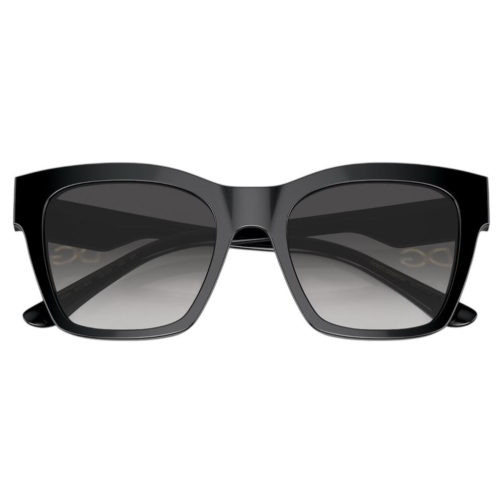 New Dolce & Gabbana Sunglasses Black Square Gold DG Metal Logo New - Picture 5 of 6